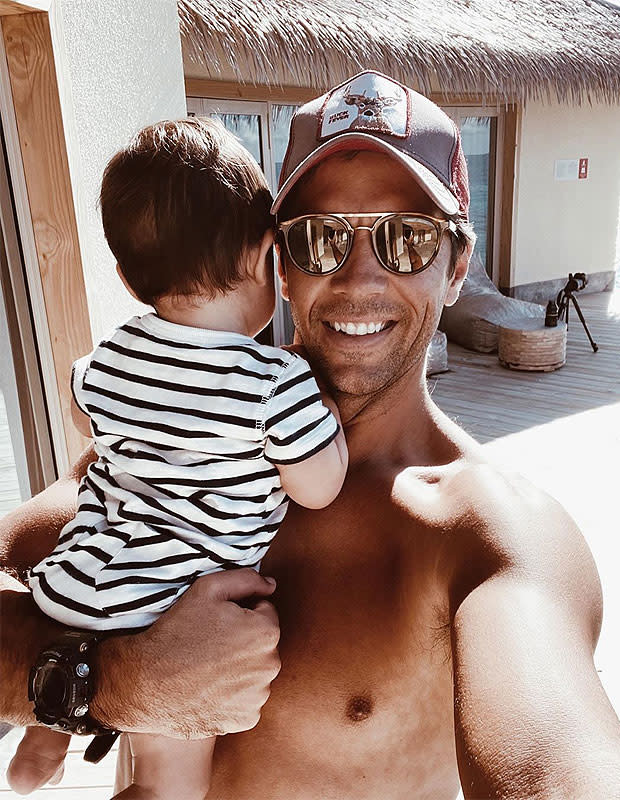 Fernando Verdasco con su hijo 