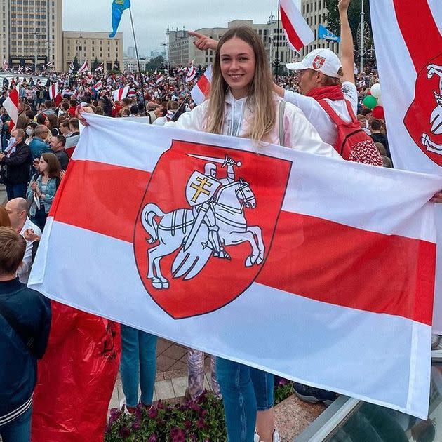 Yuliya durante una manifestazione (Photo: Yuliya Yukhno/ Instagram)