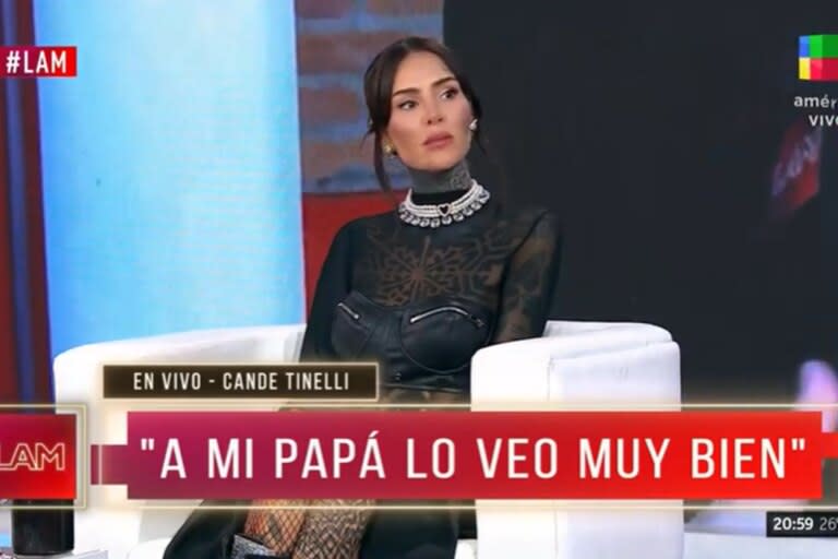 Esta semana Cande Tinelli debutó como panelista en LAM (Foto: captura de video)