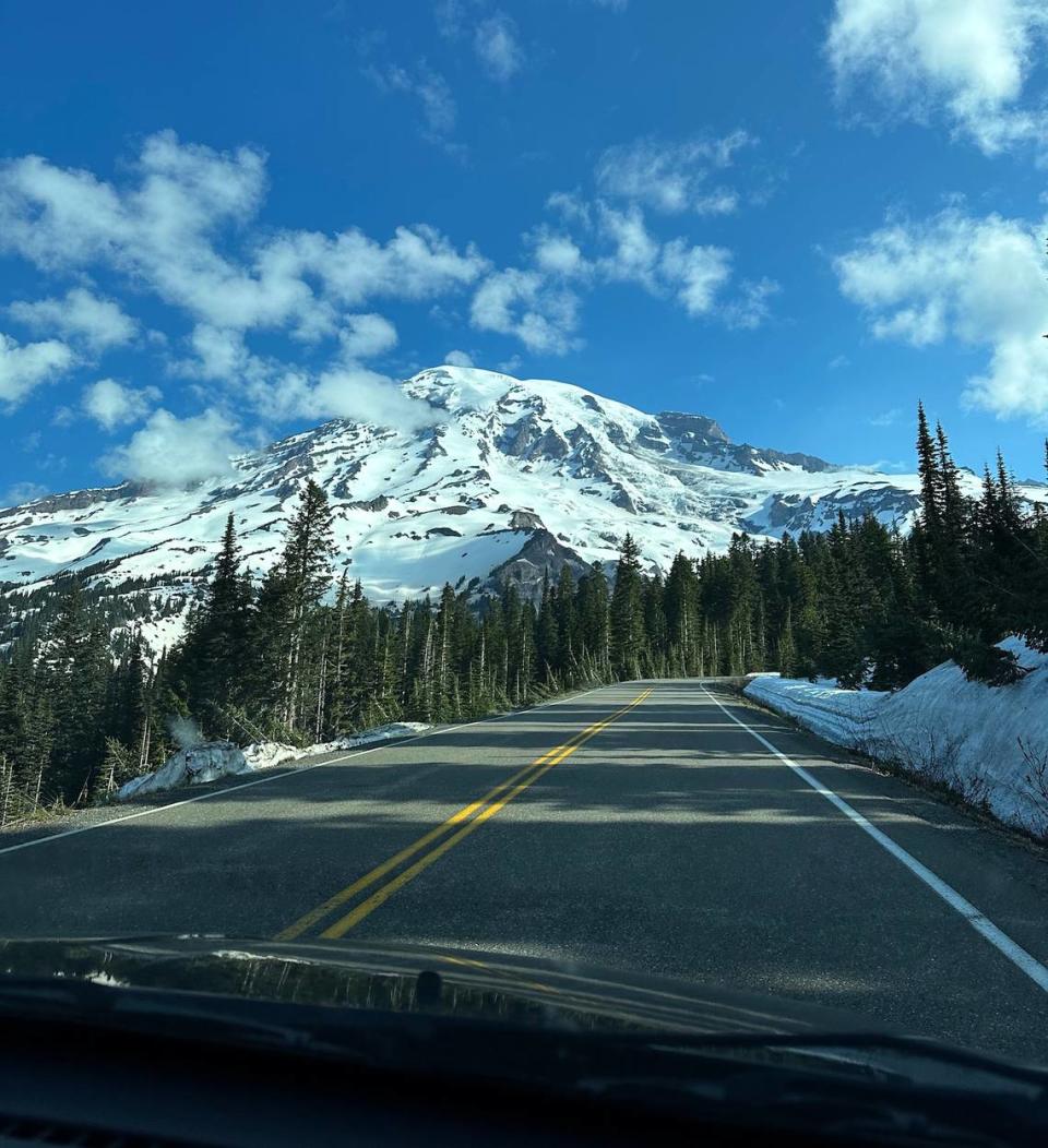 The road to Paradise at Mount Rainier National Park.