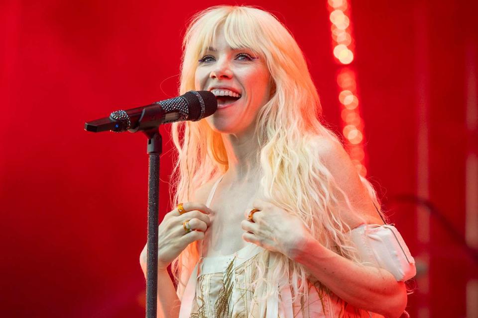 <p>Mark Horton/Getty</p> Carly Rae Jepsen performing in August 2023