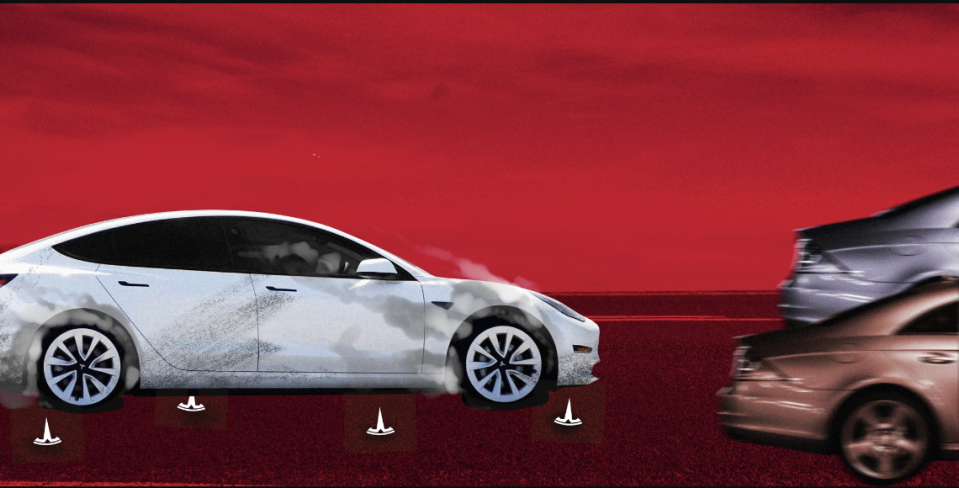 Tesla fällt nach und nach hinter anderen Autobauern zurück. - Copyright: Getty; Marianne Ayala/Insider