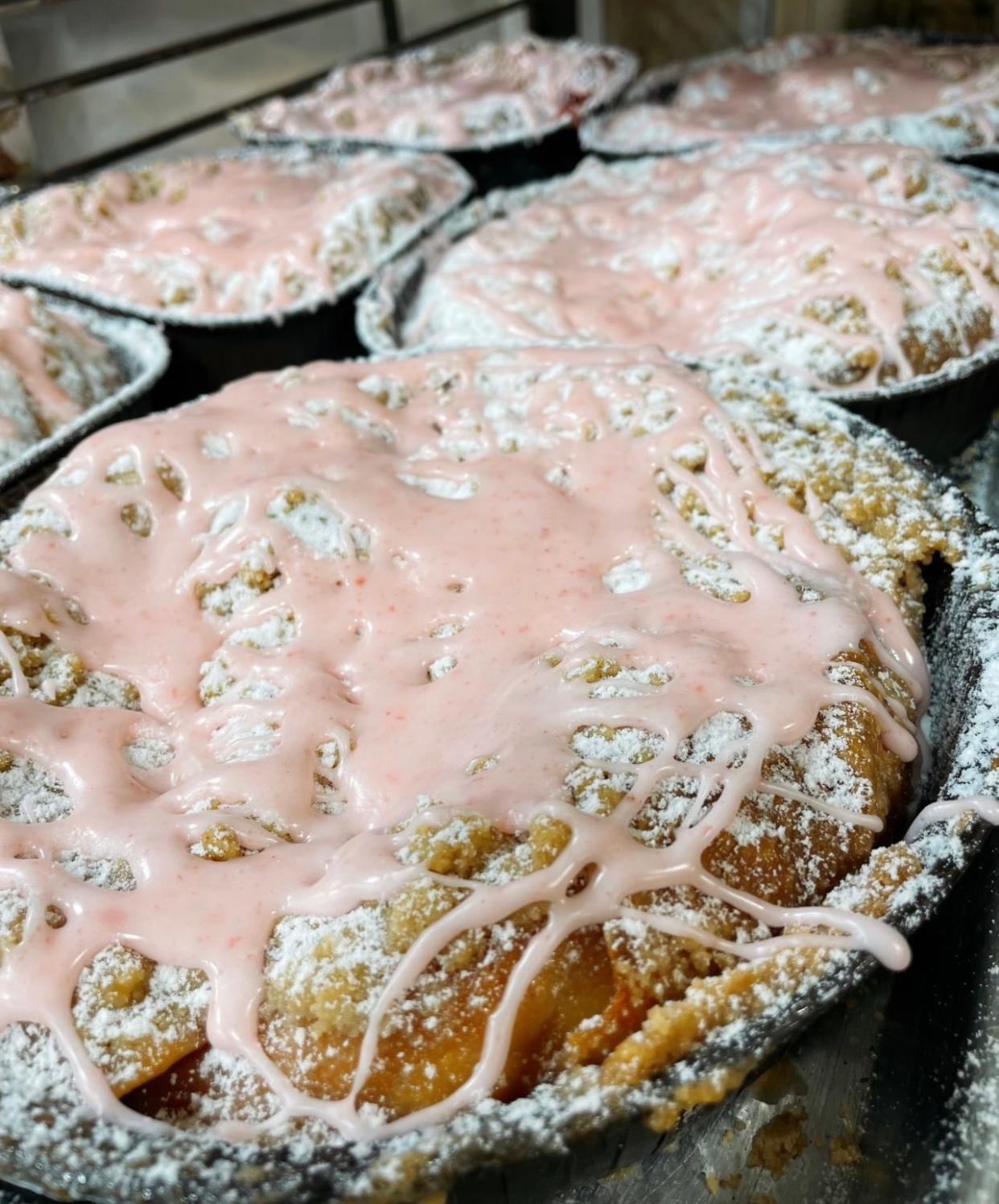 A jelly donut meltaway, made for Hanukkah, at Zadie's Kosher Bake Shop in Fair Lawn.