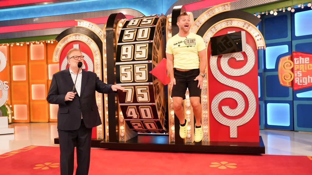 los angeles august 10 coverage of the cbs original daytime series the price is right, scheduled to air on the cbs television network pictured drew carey photo by sonja flemmingcbs via getty images
