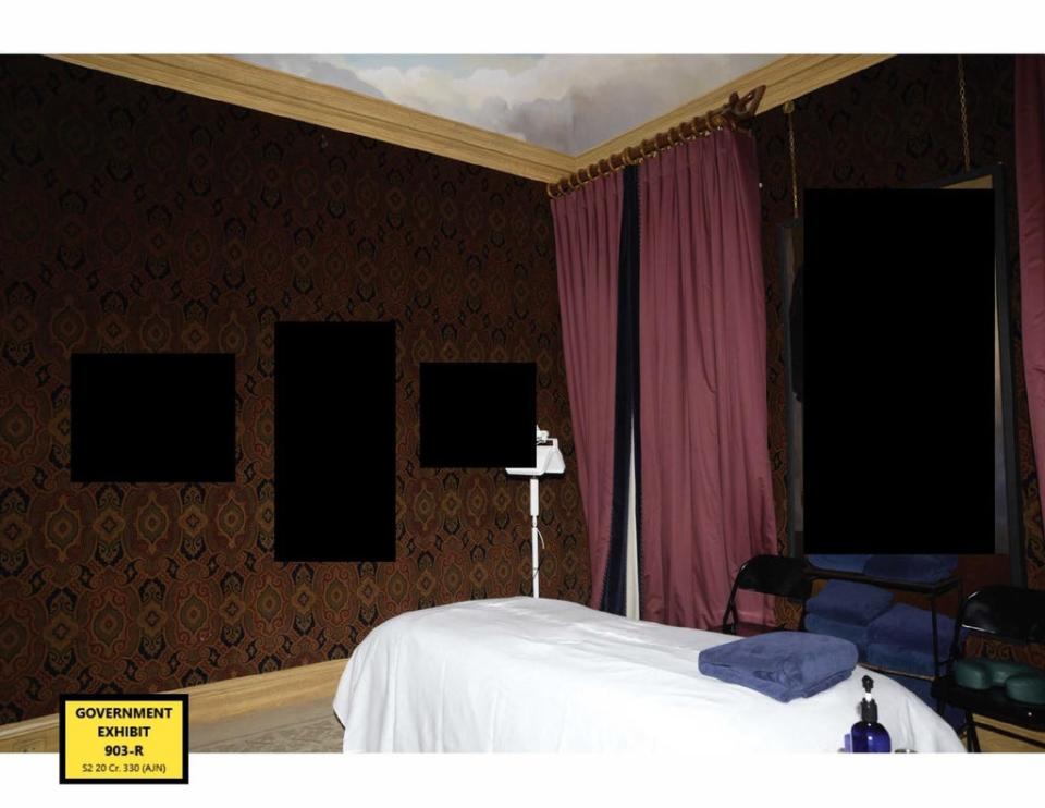 The massage room at Jeffrey Epstein’s New York house (US Department of Justice) (PA Media)