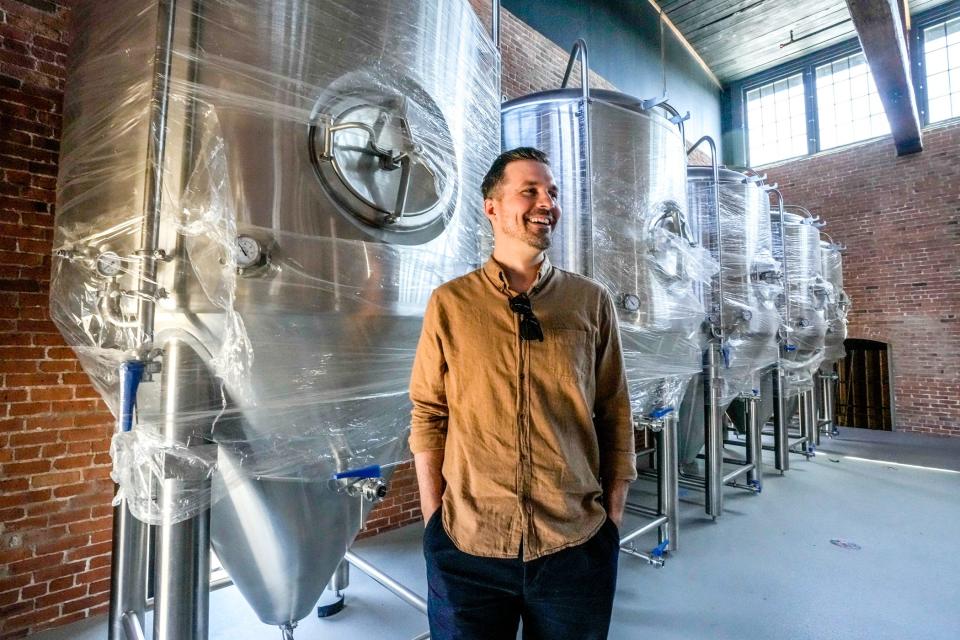 Jay Neveu at the site of Phantom Farms Brewing in Cumberland.