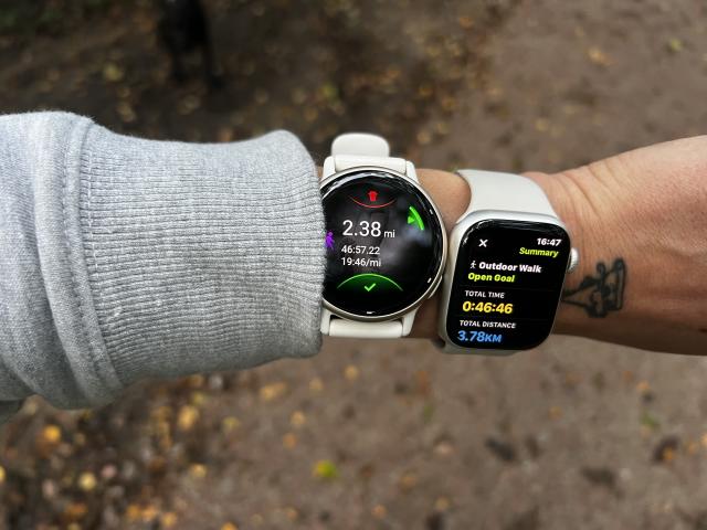 I walked 5,000 steps with the Apple Watch Series 7 and Garmin