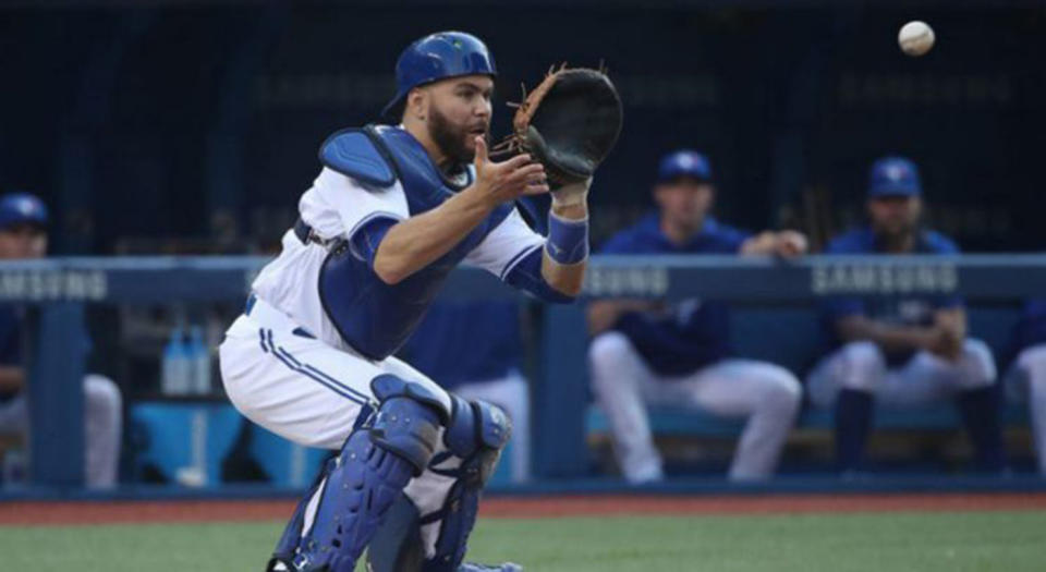 Russell Martin has long been praised for his ability to call a game and handle his pitching staff. (Getty Images)