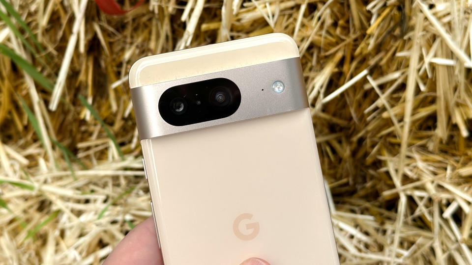 Google Pixel 8 shown held in hand