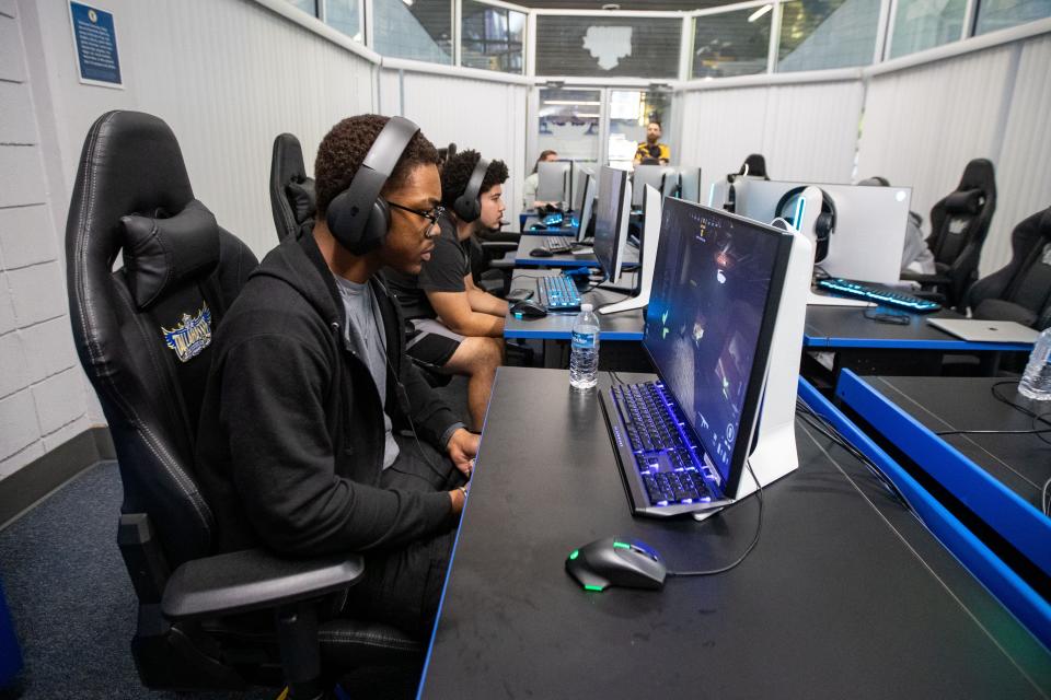 Edmond Lewis, a member of the Tallahassee Community College esports team, plays Call of Duty Vanguard to kick start the season Monday, Oct. 3, 2022.