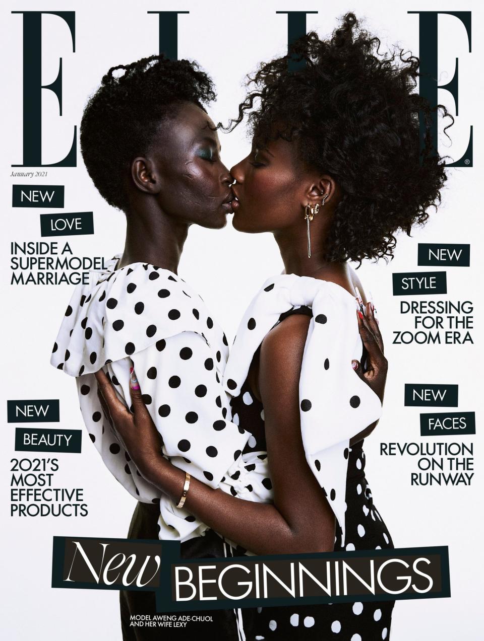 Elle UK's January 2021 cover  - Meinke Klein/Elle UK