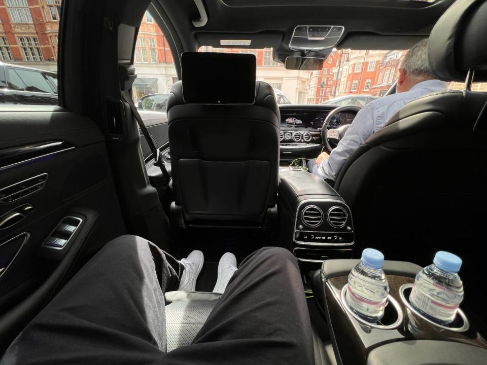 A view of the space from the back seat.