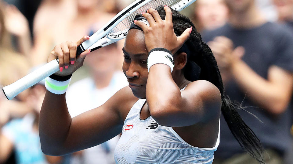 Coco Gauff stunned after winning a thrilling Australian Open comeback.