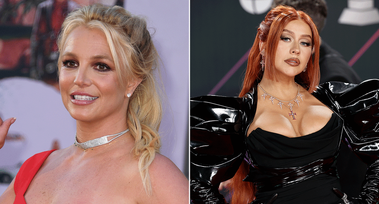 Britney Spears has called out Christina Aguilera over a dodged interview question. (Getty Images)