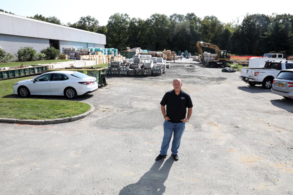 Developer Anthony Scavo on the site of a new multi-use project that will include a pickleball club and storage space while an existing warehouse is expanded in Armonk on September 16, 2024.