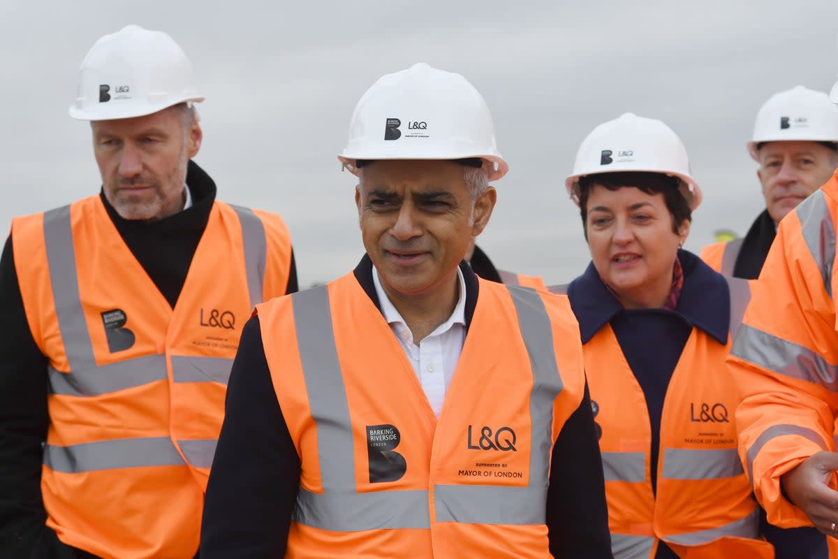 Sadiq Khan celebrated hitting the Government’s target of starting work on new affordable homes (PA Archive)