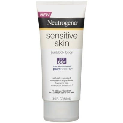 $10, <a href="http://www.target.com/p/neutrogena-sensitive-skin-sunscreen-lotion-broad-sectrum-spf-60/-/A-11133570?ref=tgt_adv_XSG10001&AFID=Google_PLA_df&LNM=|11133570&CPNG=Health+Beauty&kpid=11133570&LID=PA&ci_src=17588969&ci_sku=11133570&gclid=CJTn5oC2j7oCFcOj4Aod1SIAoA" target="_blank">target.com</a>