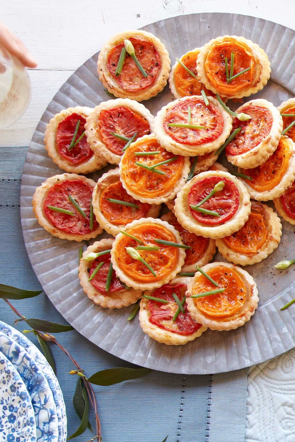 62) Tomato-Manchego Tartlets