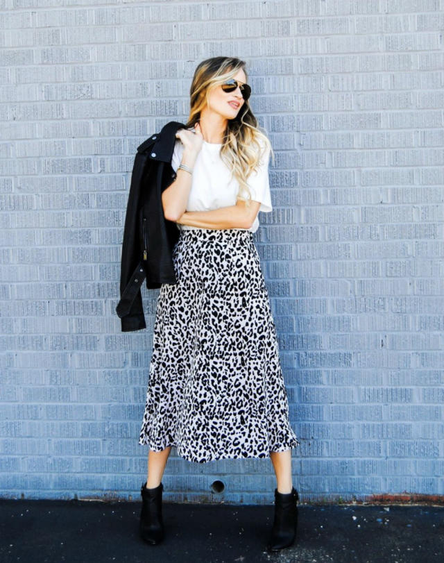 La falda 'midi' de leopardo Instagram: así puedes combinar