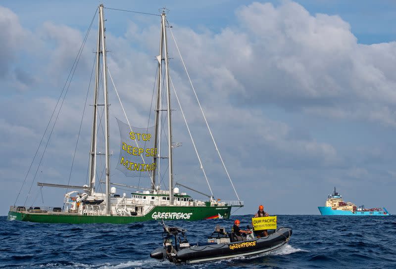 Protest against deep sea mining in the Pacific