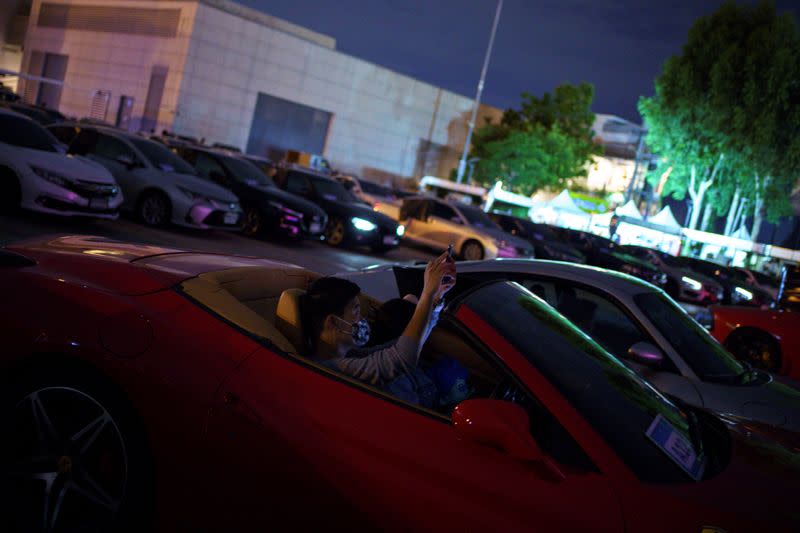 The first drive-in movie theatre amid the spread of the coronavirus (COVID-19) in Bangkok