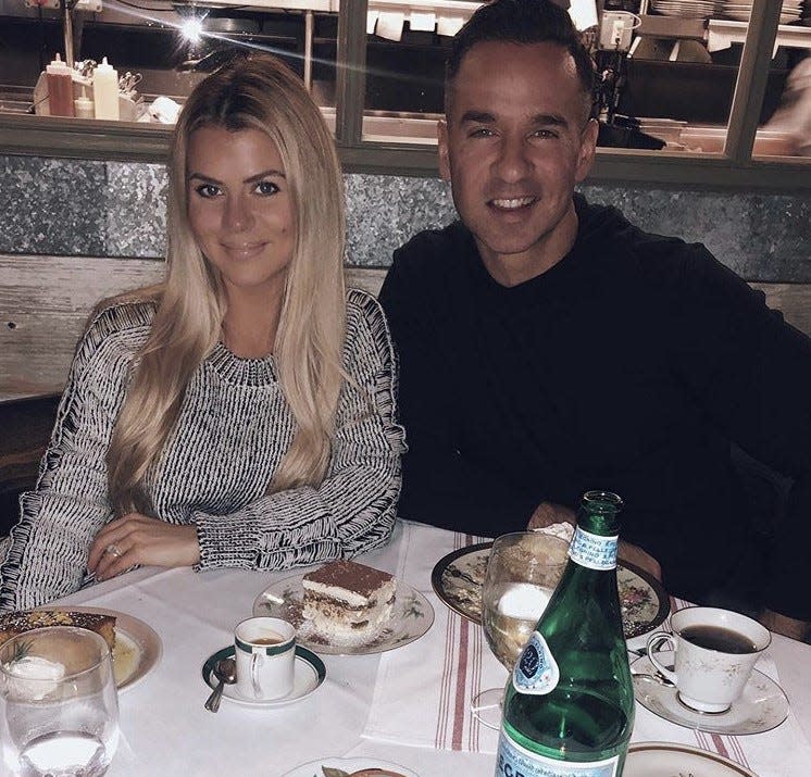 Lauren and Mike Sorrentino at Anjelica's Restaurant in Sea Bright on Nov. 1, 2019.