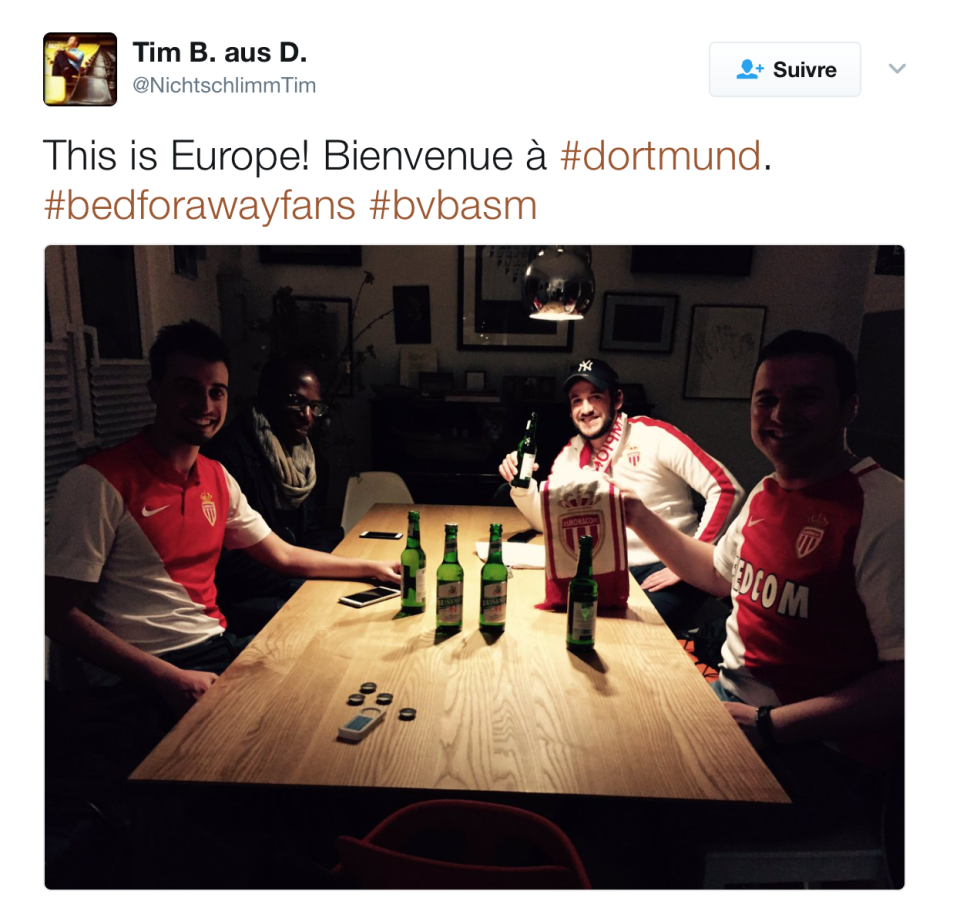 Les supporters de Dortmund ont hébergé ceux de Monaco