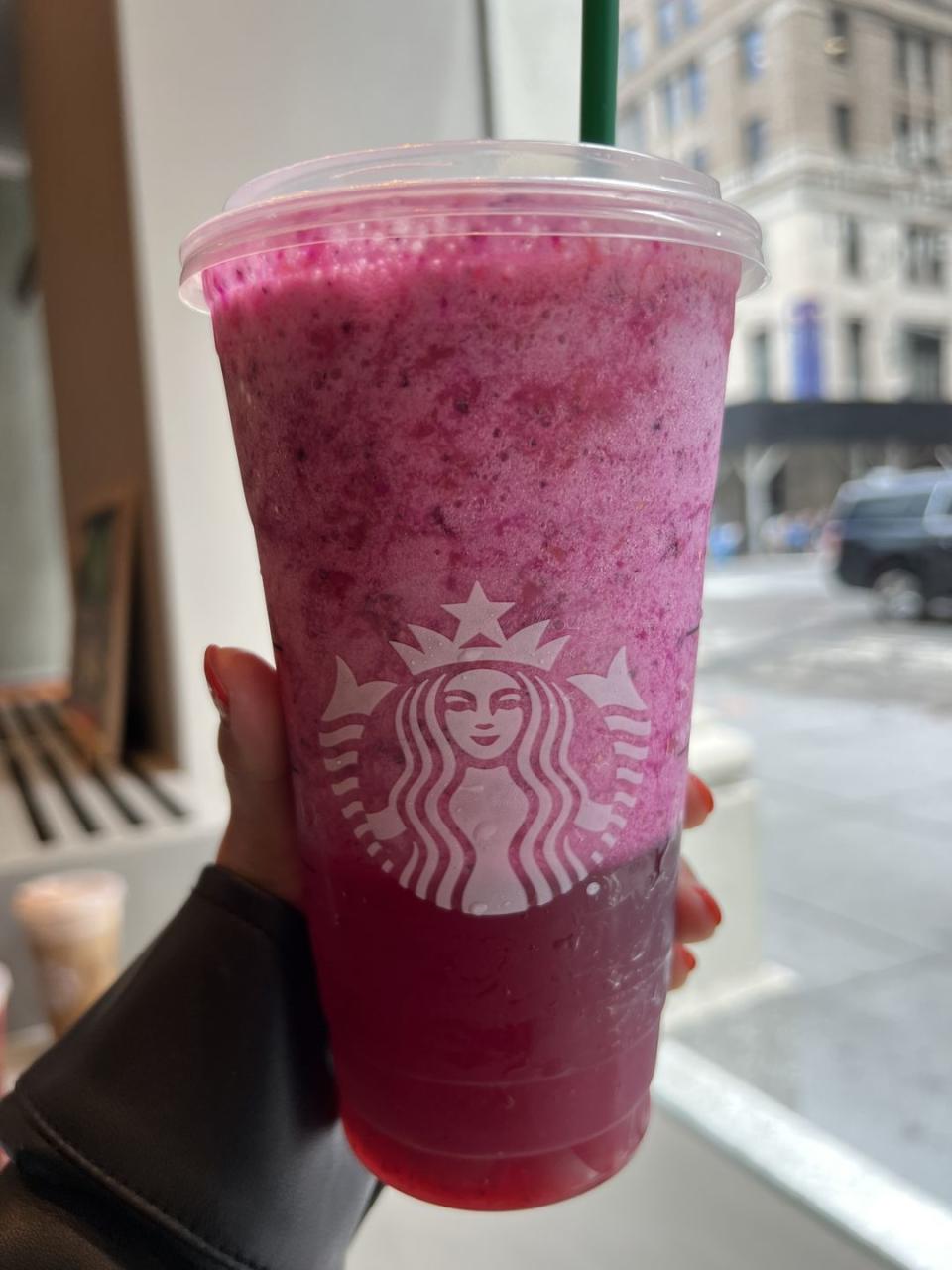 frozen mango dragonfruit refresher