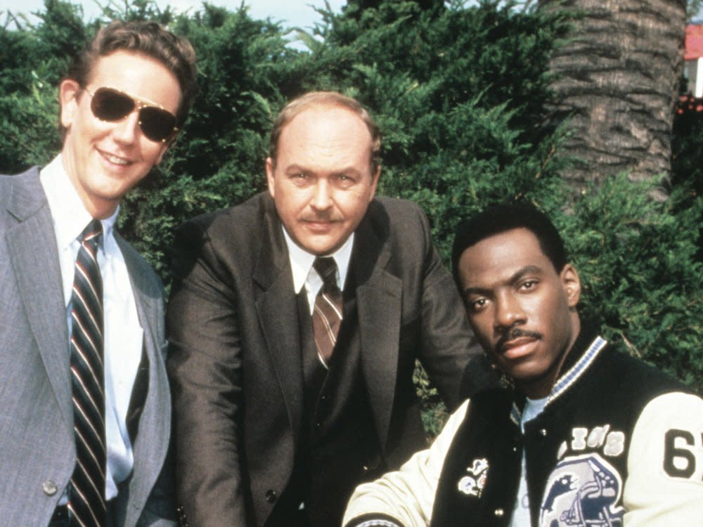 Die Originaldarsteller Judge Reinhold, John Ashton und Eddie Murphy (v.l.n.r.) kehren für "Beverly Hills Cop: Axel Foley" vor die Kamera zurück. (Bild: imago images/Everett Collection)