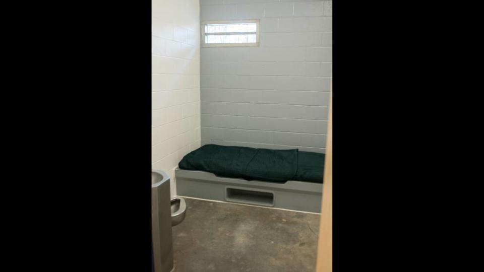 A photograph of a juvenile detention room provided by the North Carolina Division of Juvenile Justice and Delinquency Prevention.