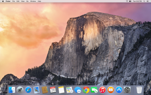 OS X Yosemite Dock