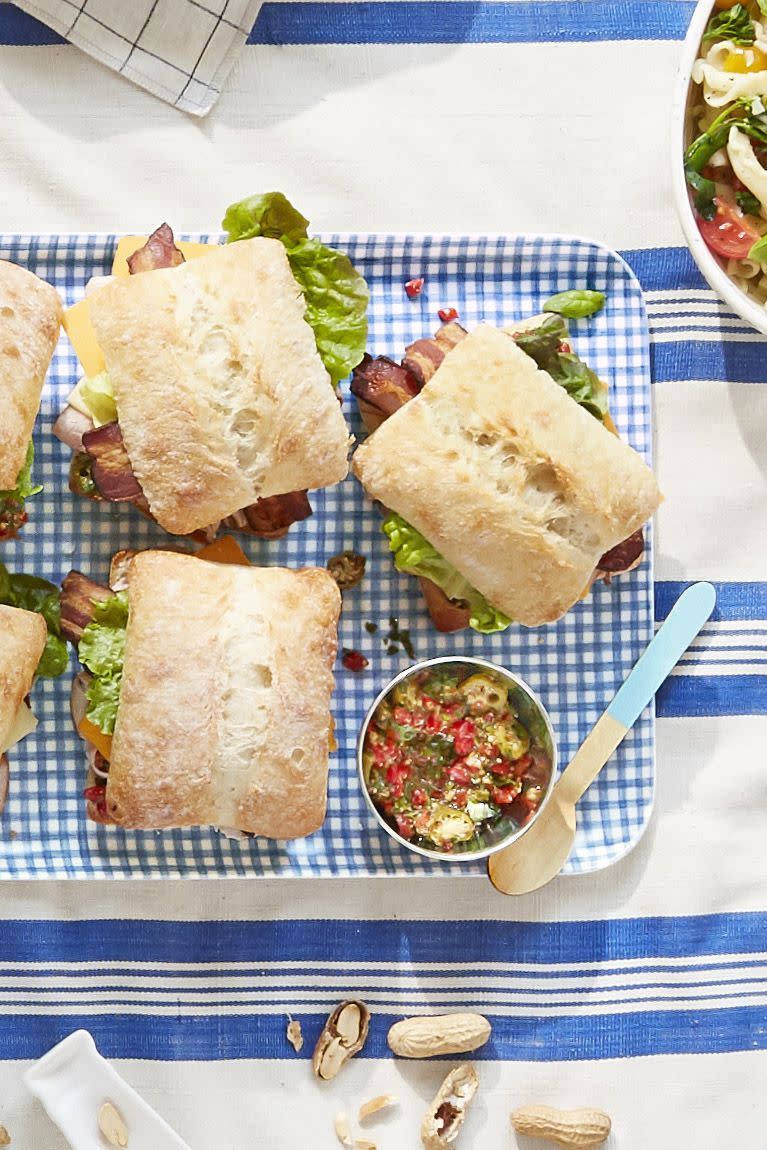 57) Pimento Salad Club Sandwiches