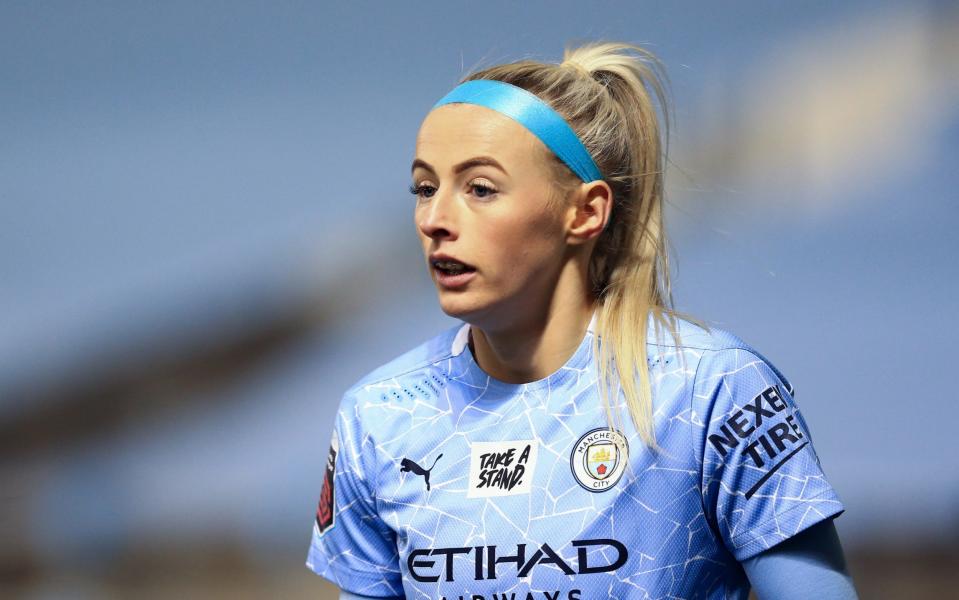 Chloe Kelly of Manchester City during the Barclays FA Women's Super League match between Manchester City Women  - Getty Images