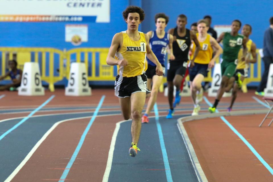 Newark's Jarod Wilson competing in the 2015 DIAA indoor track and field championships. Wilson was named state MVP that season after setting the state record for the indoor 800 meters.