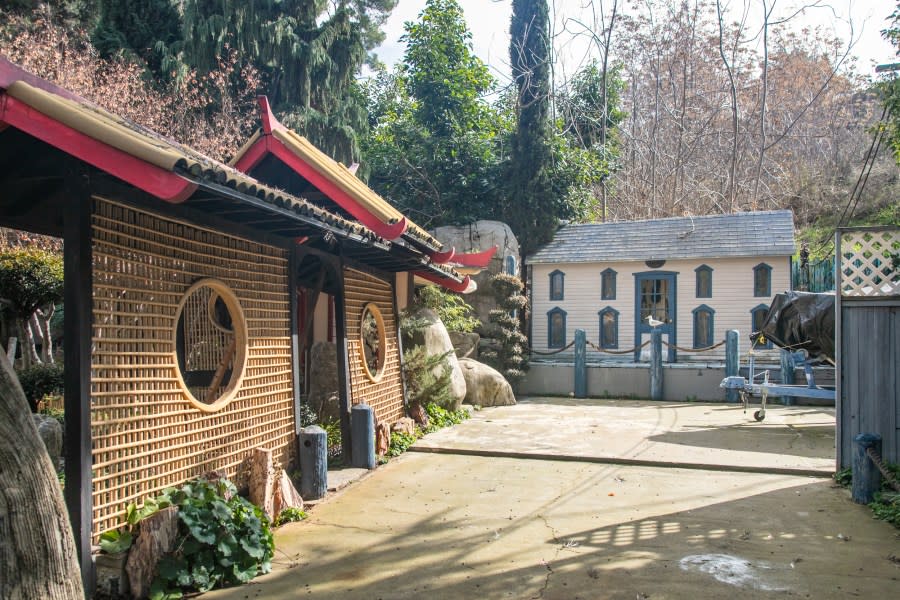 The themed backyard of a home for sale in Redlands, California is shown in this undated photo by Steve Burgraff Photography