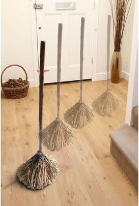 An electronic broom that glides over the floor