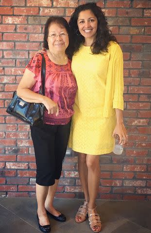 <p>Courtesy of Aimee Nezhukumatathil</p> The author and her mother