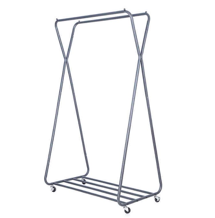 Easy Home Double Hanging Garment Rack. (Photo: Bed Bath and Beyond)