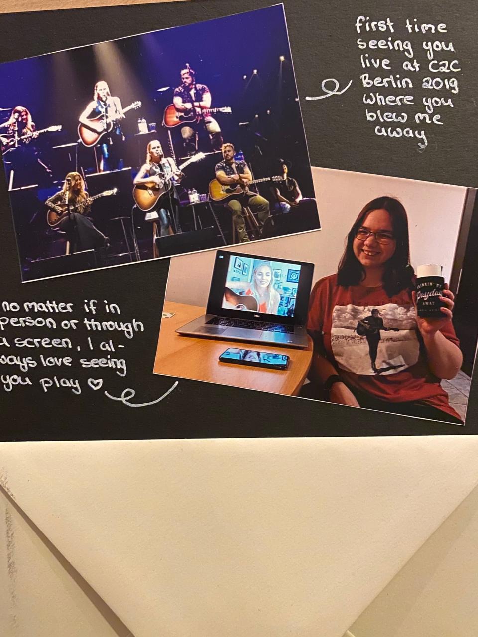 Lauren Jenkins' fans sent her a journal of letters from photographs and concerts in September.<span class="copyright">Whitney Pastorek</span>