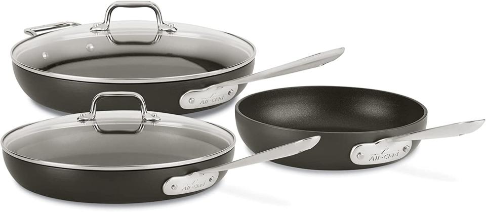 All-Clad HA1 Nonstick Hard Anodized Cookware Set, 5 piece
