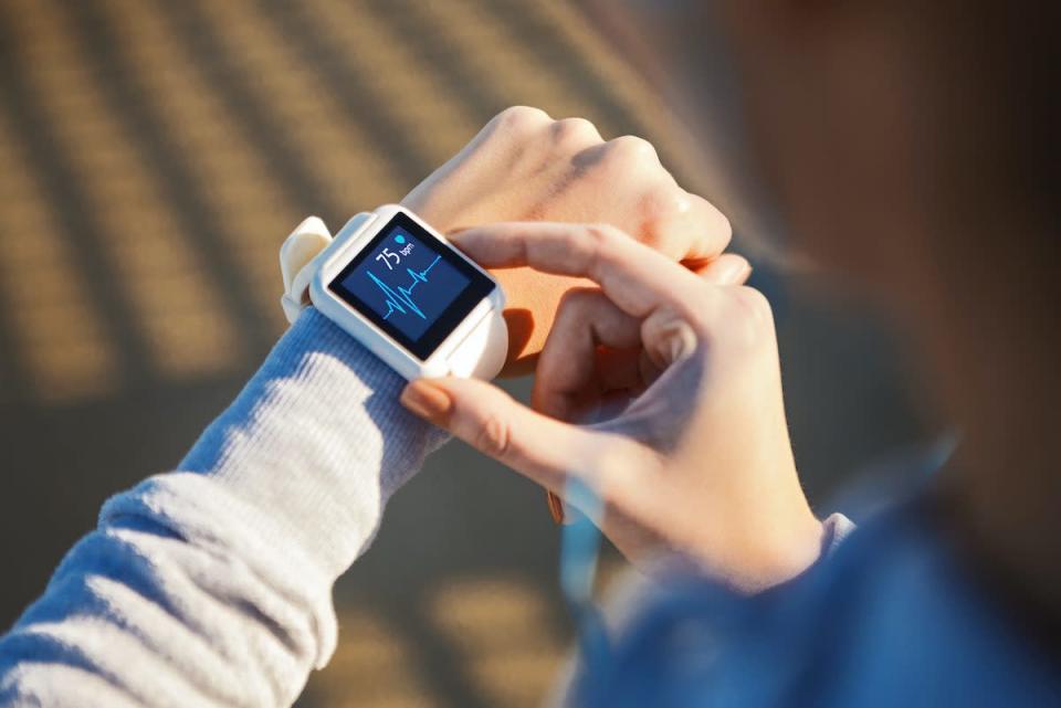 Checking Her Heart Rate