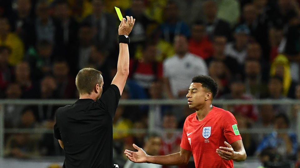 England’s Lingard will have to watch his discipline against Sweden. Pic: Getty