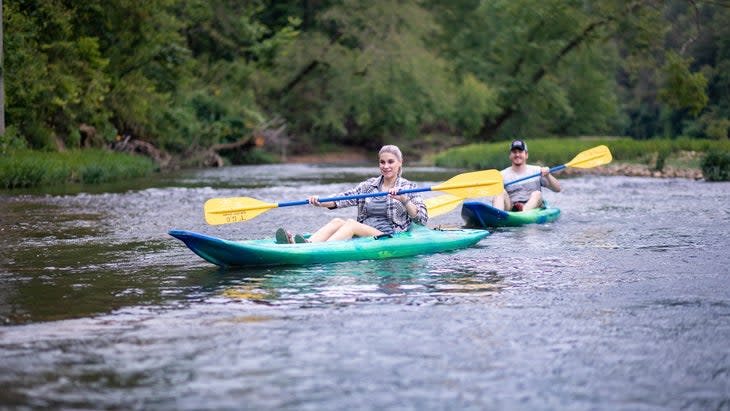 kayaking in Eureka Springs