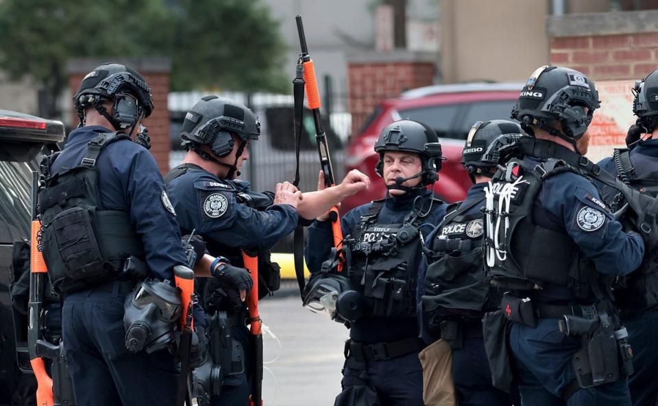 Specialist SWAT and bomb squads are often called on to answer hoax emergency calls, placing (AP)