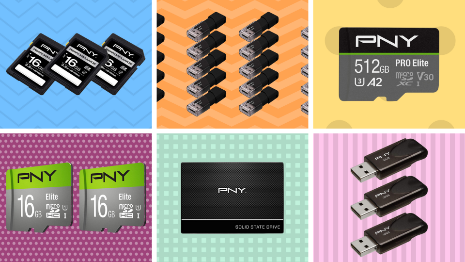 Save up to 40 percent—PNY memory cards and flash cards (Photo: Amazon)