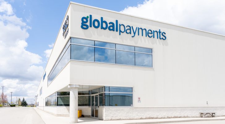 Global Payments office building in Brantford, Ontario, Canada. GPN stock.