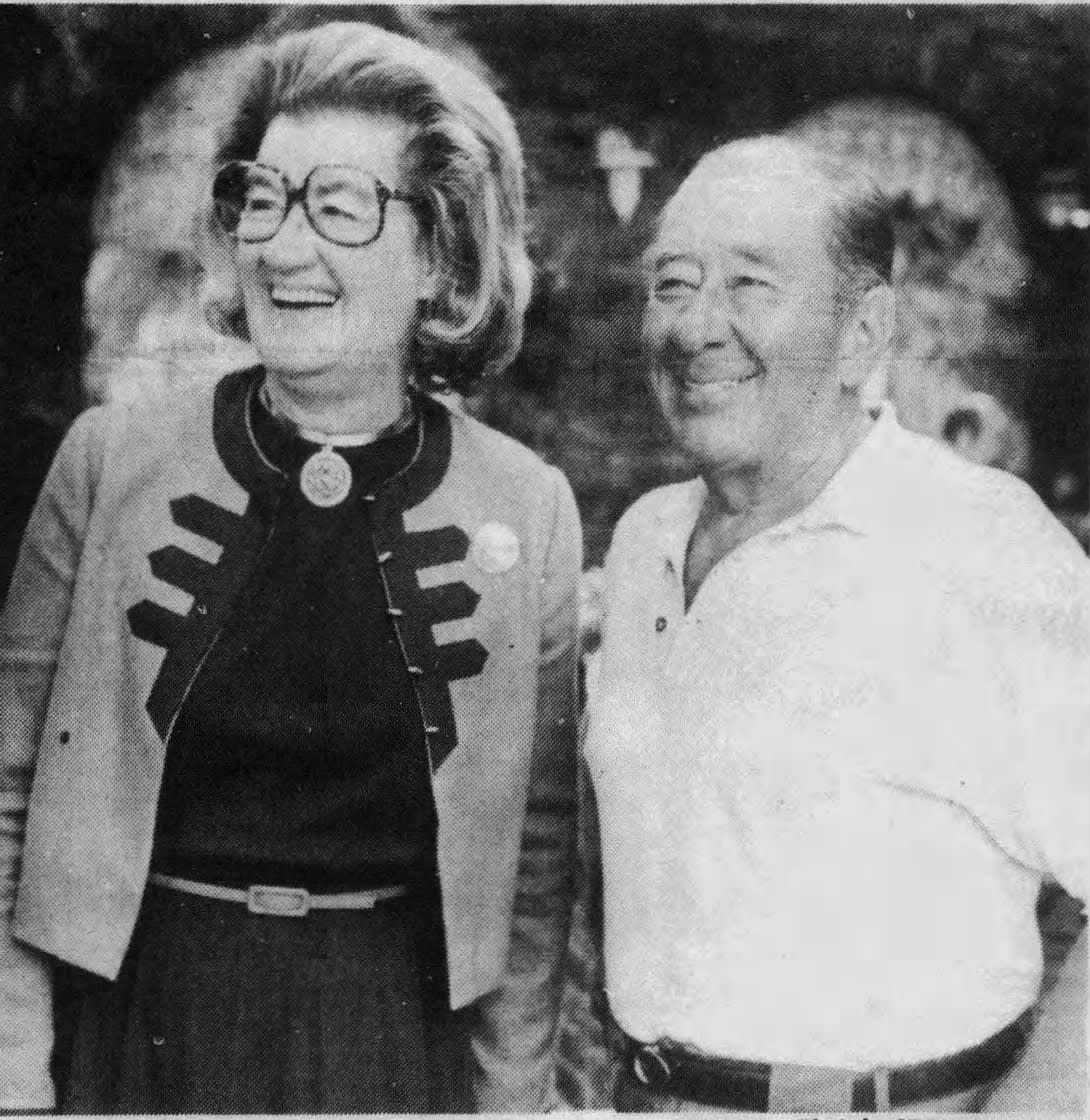 Gerri and Chef Gus Pucillo in 1980.