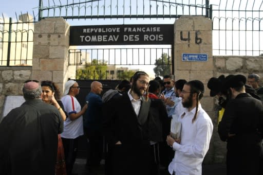 Ultra-Orthodox Jews danced and prayed while they waited to visit the 2,000-year-old tomb