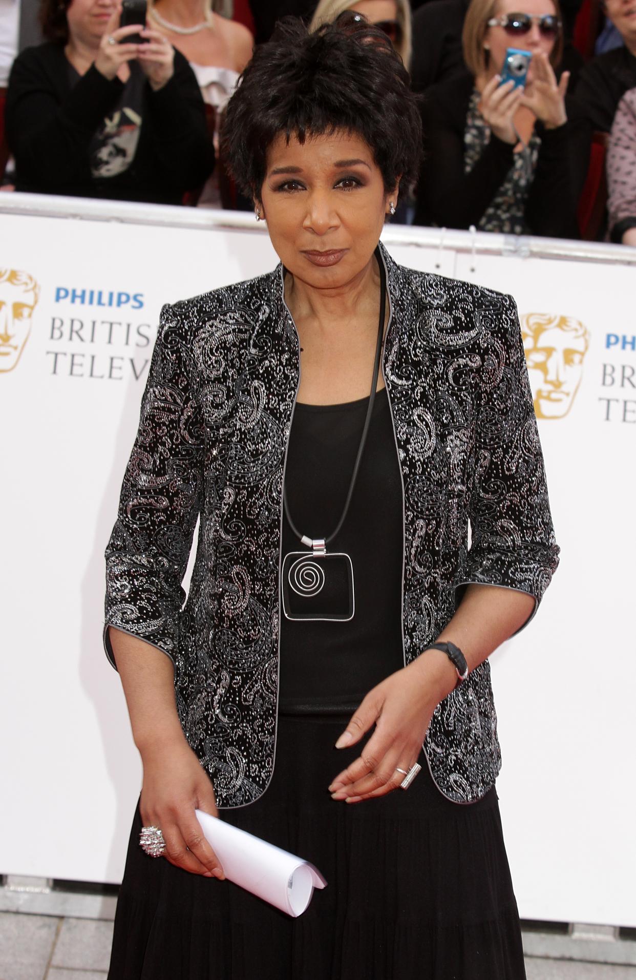 Moira Stuart arriving for the Philips British Academy Television Awards at the Grosvenor House, 90 Park Lane, London.   (Photo by Yui Mok/PA Images via Getty Images)