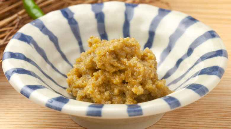 yuzu kosho in condiment bowl